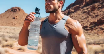 фото мужчина пьет воду